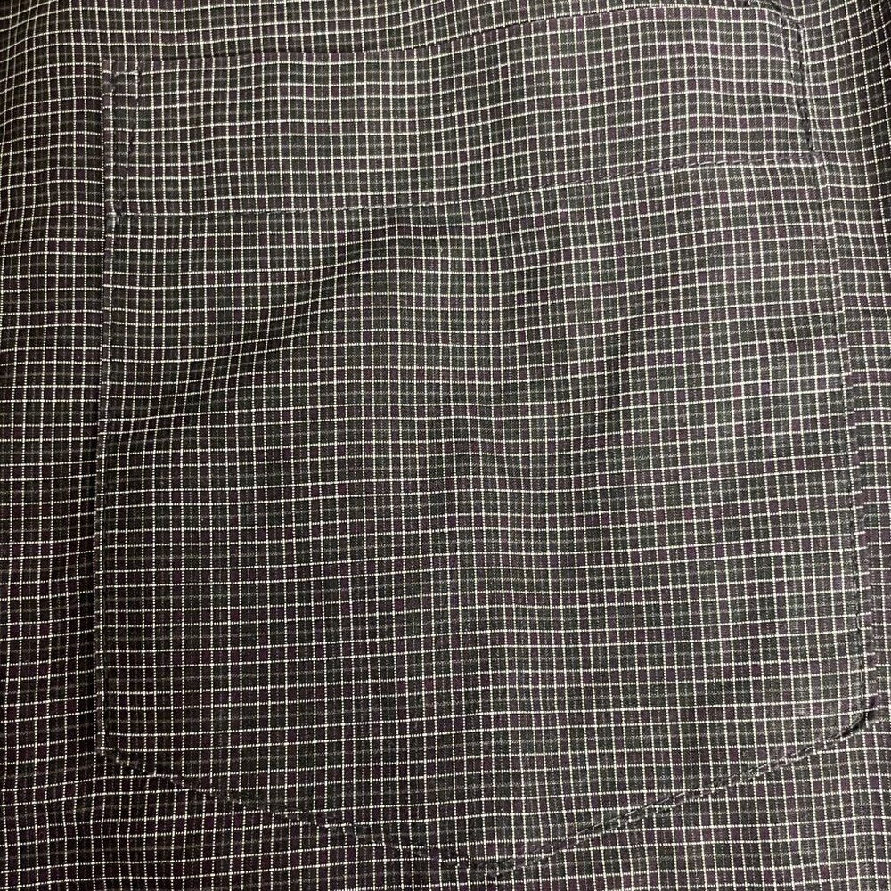 Theory Kyson Micro Checked Button Down Cotton Dre… - image 4